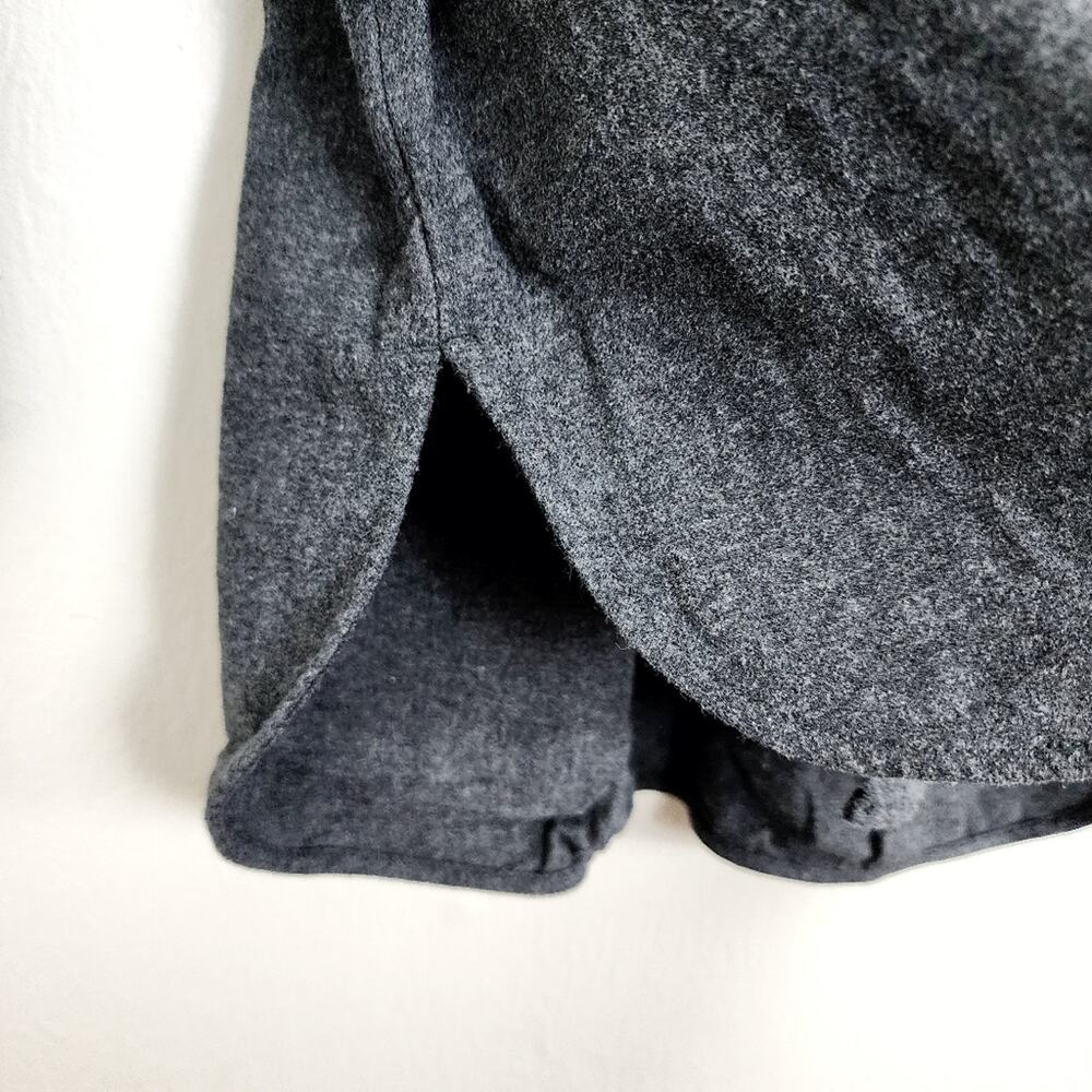 NEW Everlane Gray Flannel Oversized Organic Cotton Shacket Lightweight Jacket - Picture 8 of 15